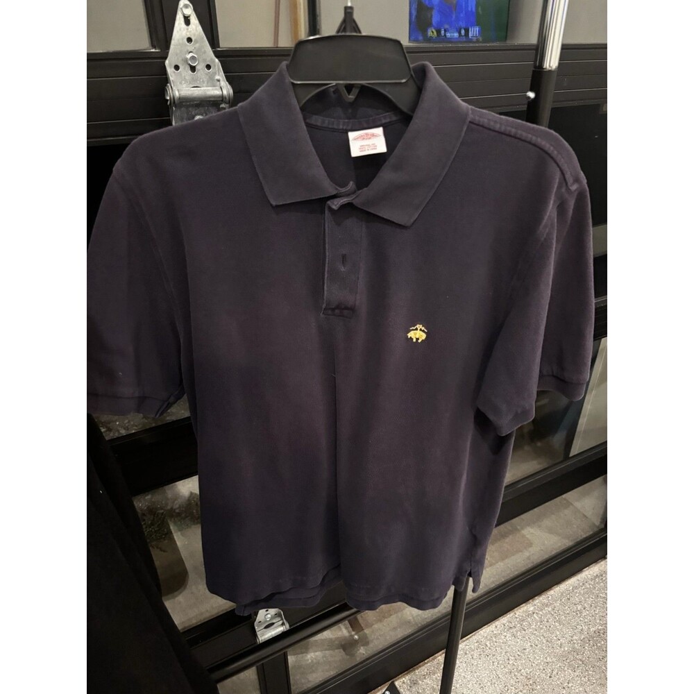 Brooks Brothers 1818 Men’s Navy Blue Performance Polo Shirt Size L 100% Cotton